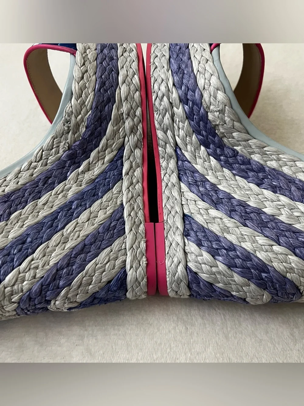 Sophia Webster Lucita Oceana Multicolor Espadrille Wedge Sandals Size 38.5